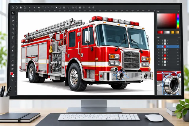 USA CorelDRAW Fire Engine